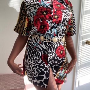 Multi-print men’s shirt